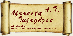 Afrodita Tufegdžić vizit kartica